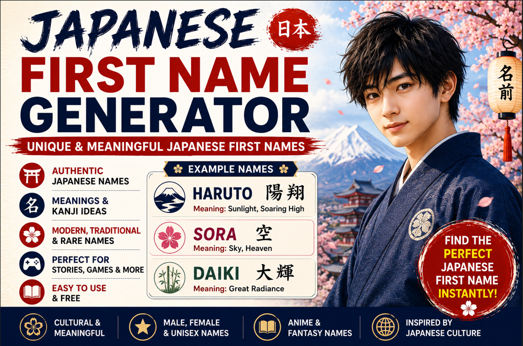 Japanese First Name Generator